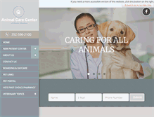 Tablet Screenshot of animalcarecenterofweekiwachee.com